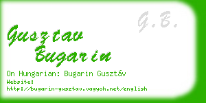 gusztav bugarin business card